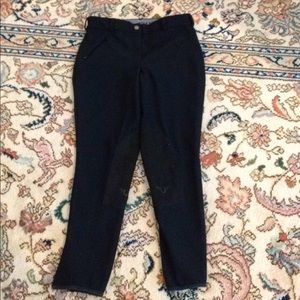 Size 28 low rise black ribbed tuff rider breeches